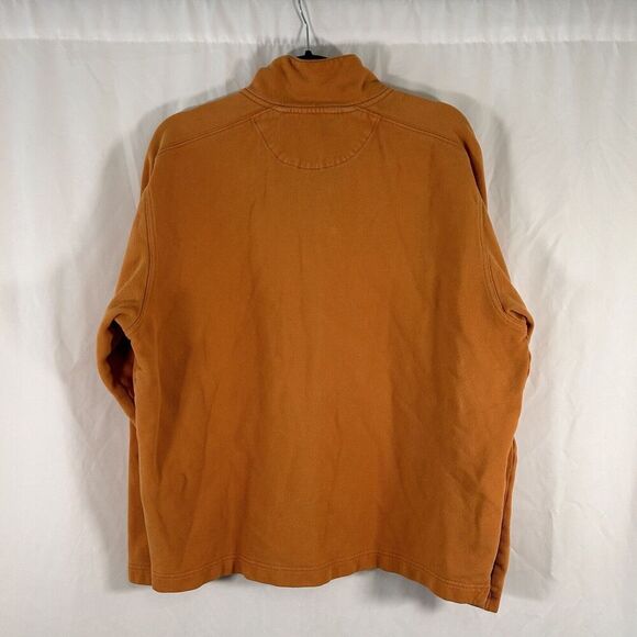 Aigle Sweater Women's Large Orange Mock Neck Long Sleeve Cotton Blend Pullover - Picture 8 of 10